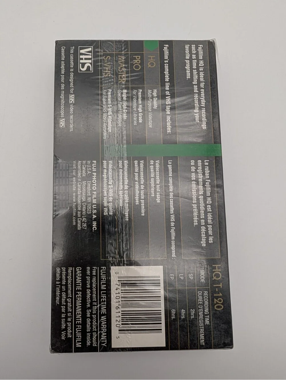 FUJIFILM HQ 120 6 HOURS HIGH QUALITY MULTI-PURPOSE VIDEOTAPE VHS NEW SEALED